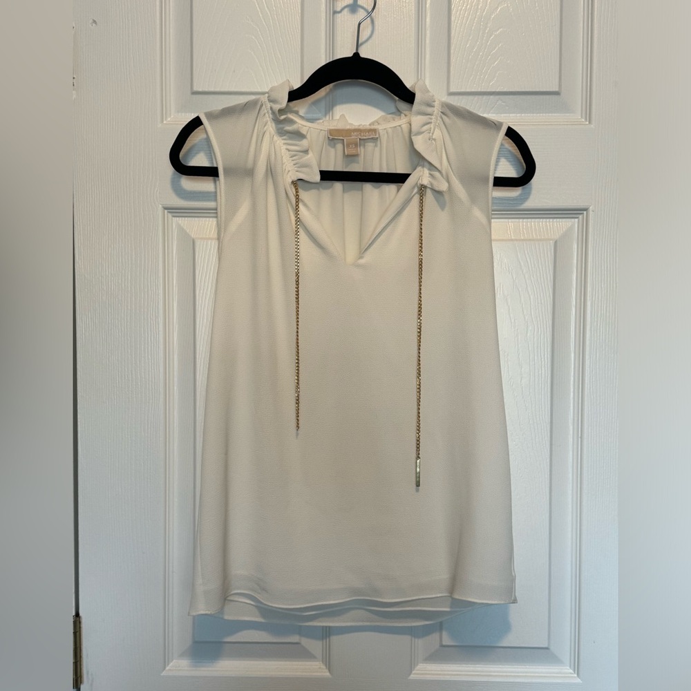 White Michael Kors sleeveless blouse